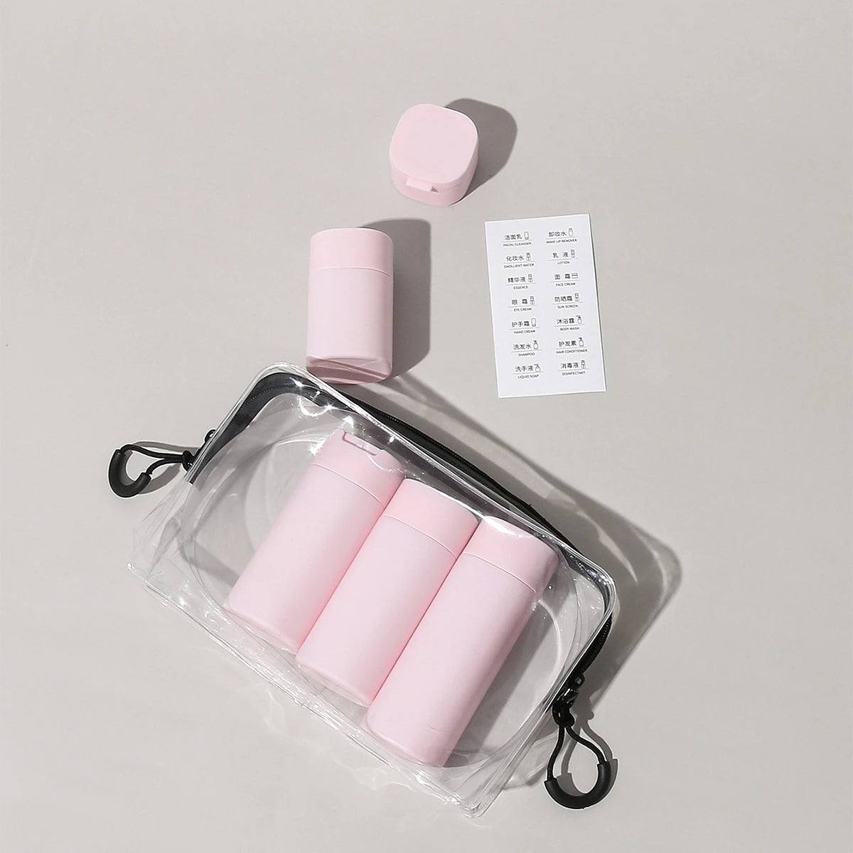 5pcs Multiple Colors Soft Touch Cream Travel Dispenser Bottles