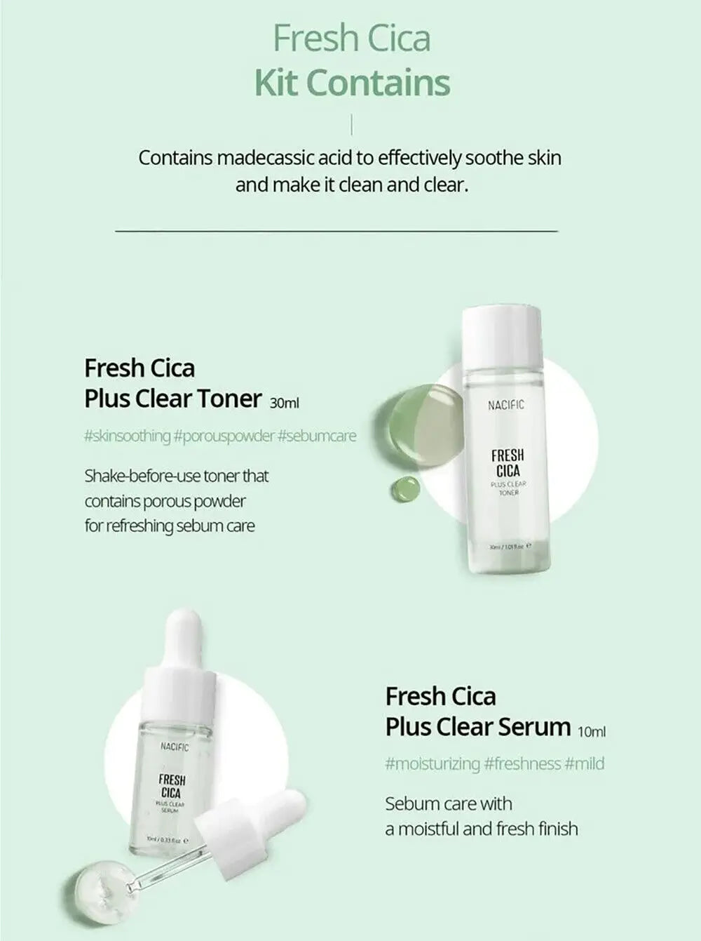 Nacific Fresh Cica Plus Clear Kit